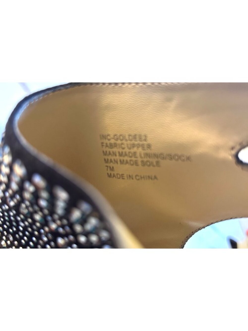 NWT INC INTERNATIONAL CONCEPTS GOLDEEZ SILVER RHINESTONE STUD HEELS - 7M - Picture 10 of 10